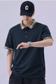 Turbo Plaid Pattern Collered Men's Polo T-Shirt