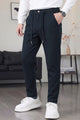 Men's Dockstreets Style Slim-Fit Trouser In Navy Blue