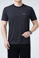 Turbo Horizontal Stripes Design Tee In Navy Blue