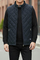 Diamond Quilted Heritage Vest Imported Men's Gilet In Navy Blue