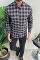 Turbo Tattersall Checkered Long Sleeve Cotton Casual Shirt