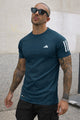 Adds Own The Run Imp Dry-Fit Tee in Navy Blue
