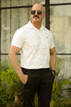 Turbo Creamline Striped Comfort Casual Shirt In Off White