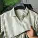 Turbo Vertical White Striped Pattern Polo T-Shirt In Off White