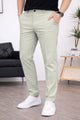 Regular & Tailored Formal Slim Fit Cotton Pant In Off White
