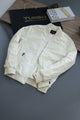 Hexagon Printing Imported Light Weight Jacket In Off White