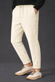 Turbo Urban-Fit Single Plate Waffle Trouser In Off White