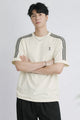 Men's Stripe Theory Round Neck Tee In Off White