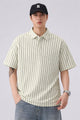 Turbo Vertical White Striped Pattern Polo T-Shirt