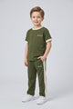 Essen Minimal Flow Younger Kids Co-Ord Set In Olive Green