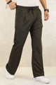 Relaxed Straight Baggy Loose Bottom Trouser in Olive Green