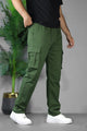 Turbo Essential Side Pockets Cargo Trouser In Olive Green