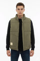 Lining Style Imported Men's Gilet In Olive Green