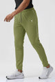 Turbo 'TRB Club' Side Striped Men's Dry-Fit Trouser In Olive Green