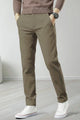 Turbo Urban Era Executive Slim Fit Cotton Pant In Olive Brown