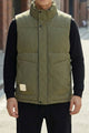 Lining Style Imported Men's Gilet In Olive Green