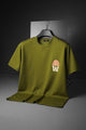 Turbo Retro Men's Round Neck T-Shirt In Olive