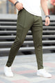 Turbo Fashion Smart Slim Fit Trouser In Olive