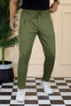 Turbo Straight Leg Lace-Up SlimFit Trouser In Olive