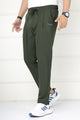 Turbo Fit Premium Micro Sportswear Trouser In Olive