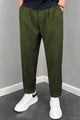 Turbo Elastic Classic Pleated Slimfit Trouser In Olive