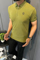 Turbo Abstract Zip Collar Men's Polo Shirt