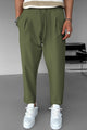 Turbo Straight Leg Lace-Up SlimFit Trouser In Olive