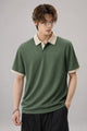 Turbo V Neck Collared Polo Men's T-Shirt In Dark Navy