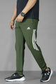 Adds Micro-Tech Half Stripes Men's Slim-Fit Trouser In Olive