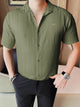 Turbo Endless Cool Embossed Casual Shirt In Green