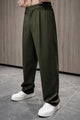 Single Plated Men's Cotton Pant | Olive Green