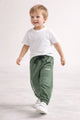 Turbo Aura Casual Jogger Trousers kids For Boys In Olive