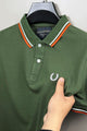 Frd Prry Twin Tipped Men's Polo Shirt In Olive