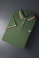 Frd Prry Twin Tipped Men's Polo Shirt In Olive