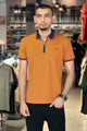 Turbo Record Zip Collar-Block Men's Polo Shirt