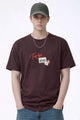 Turbo News HeadLines Graphic Tee In Plum