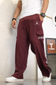 Jrdn 'Flare-Zip' Tactical Cargo-Style Micron Sportswear Trouser In Plum