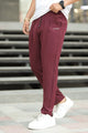 Turbo Fit Premium Micro Sportswear Trouser In Plum
