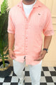 Turbo Endless Cool Embossed Casual Shirt In Baby Pink
