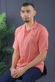 Turbo Designer Motif Embossed Casual Shirt In Pastel Pink