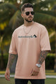 Modern Edge Round Neck OverSize T-shirt In Pastel Pink