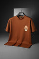 Turbo Retro Men's Round Neck T-Shirt In Red Brick