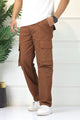 Turbo 'Hexa-Pocket' Field Ready Loose Bottom Cargo Trouser In Red Brick