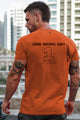 Turbo 'Men's One More Set' Drop Shoulder Dry-Fit Tee In Red Brick