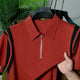 Men's Jacquard Quarter Zipper Style Polo T-Shirt
