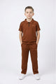 Turbo Retreat Relaxed Zipper Style Younger Kids Co-Ord Set In Red Brick