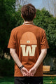 Turbo Retro Men's Round Neck T-Shirt In Red Brick
