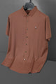 Turbo Urban Minimal Comfort Casual Shirt In Red Brick