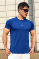 Turbo 'Men's One More Set' Drop Shoulder Dry-Fit Tee In Royal Blue