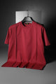 Turbo Front Verticle Stitch Design Men's Tee in Red Brick